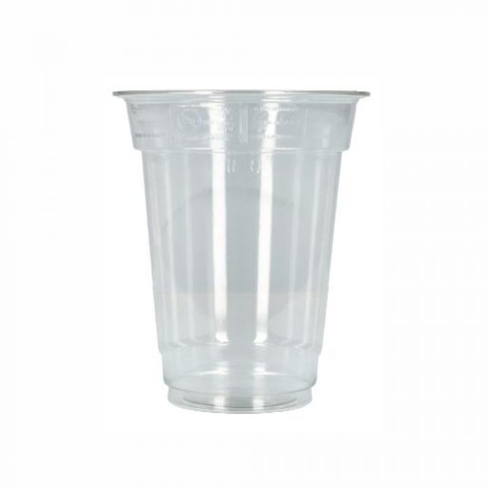 Getränkebecher geeicht 300ml rPET transparent Ø9,5cm